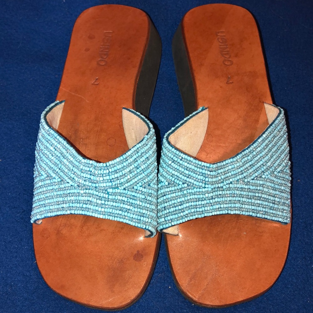 Usindo hand beaded shoes